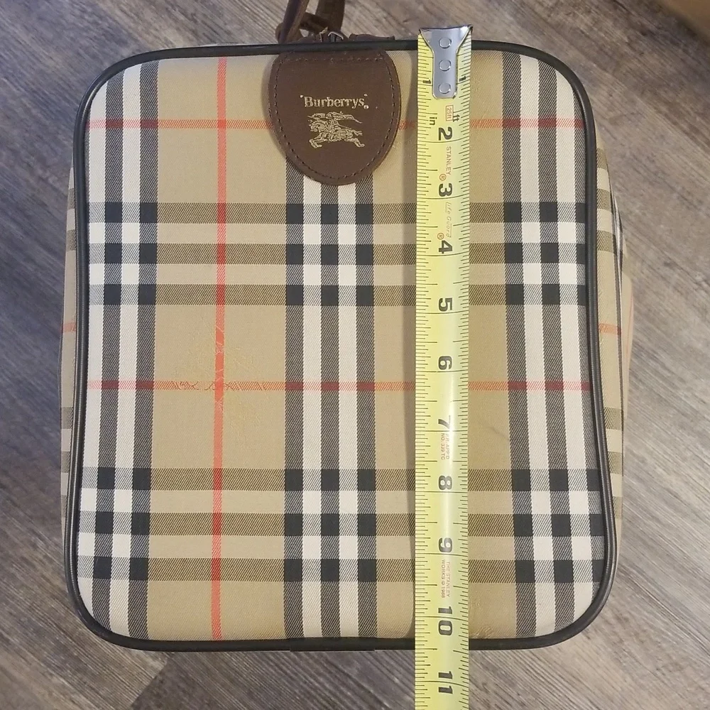 Burberry Nova Check Brown Leather Lock & Key Vintage Duffle Authentication Card